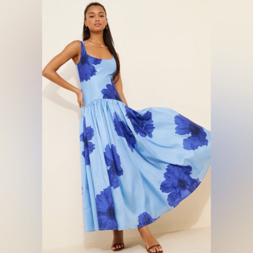 Free People Blue Floral Maxi Dress